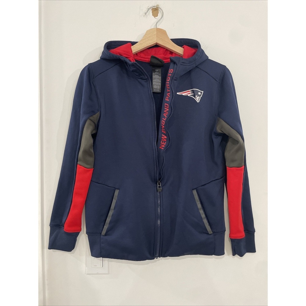 New England Patriots NFL Unisex Youth Lg 14-16 Zip Up Sweatshirt